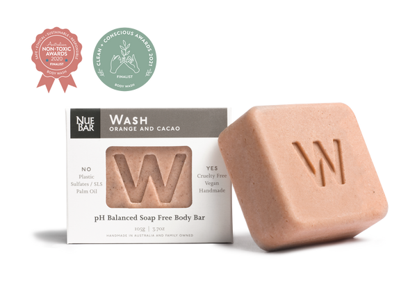 Solid body wash bar - orange and cacao